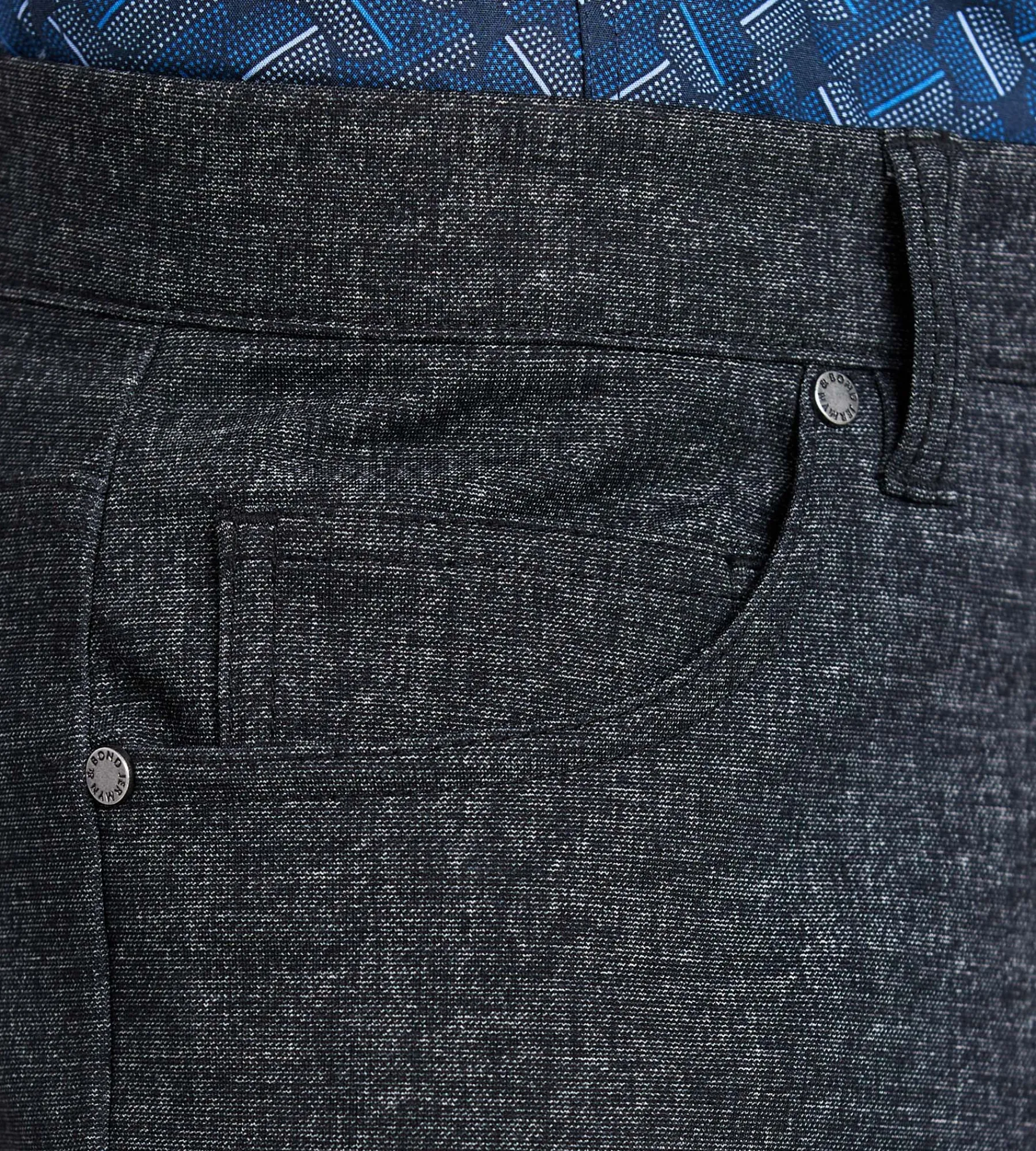 Jermyn & Bond Casual Pants*Modern Fit 4-Way Stretch 5-Pocket Pants Black