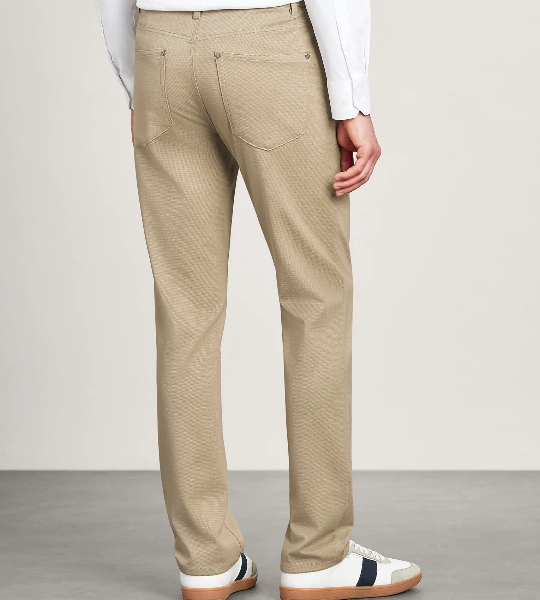 Jermyn & Bond Casual Pants*Modern Fit 4-Way Stretch 5-Pocket Pants Khaki