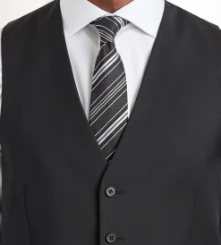 DKNY Vests*Modern Fit Wool Suit Vest Black