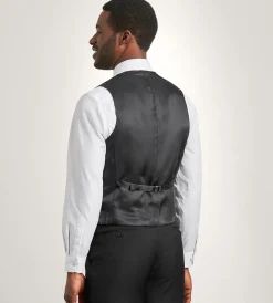 DKNY Vests*Modern Fit Wool Suit Vest Black