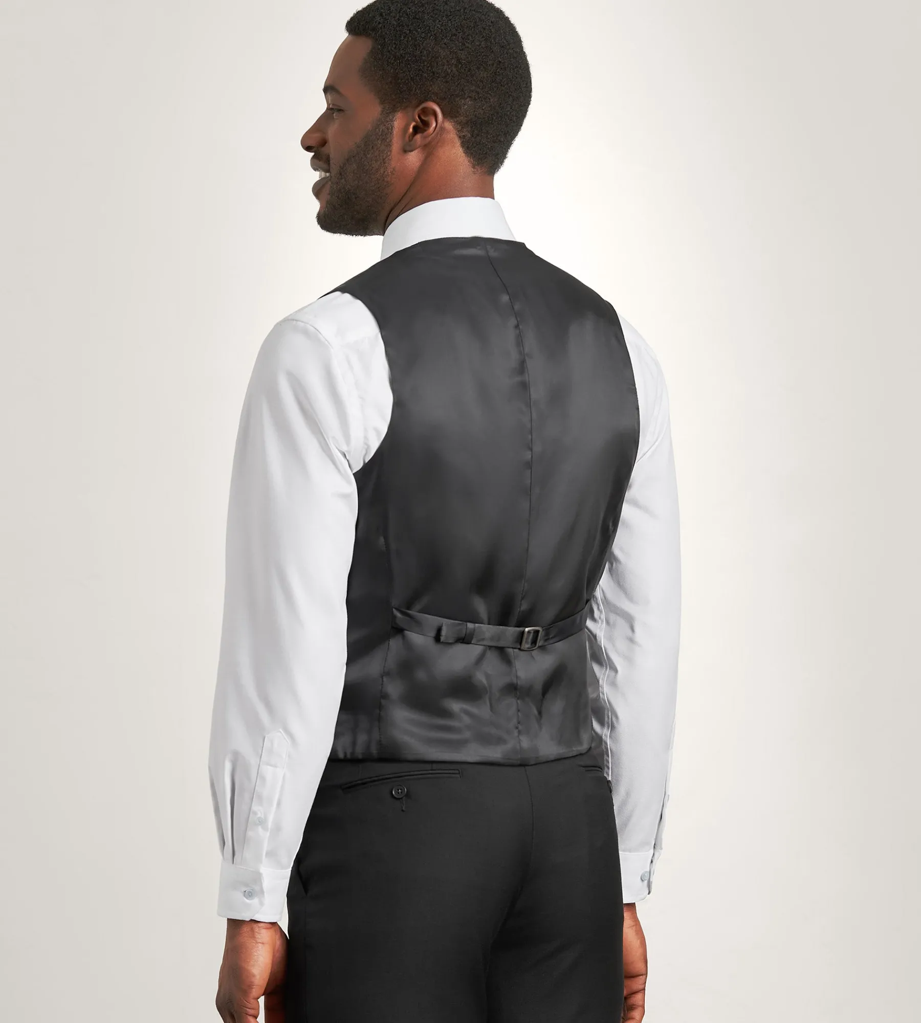 DKNY Vests*Modern Fit Wool Suit Vest Black