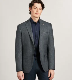 Jermyn & Bond Sport Jackets*Modern Fit Woven Neat Sport Jacket Navy
