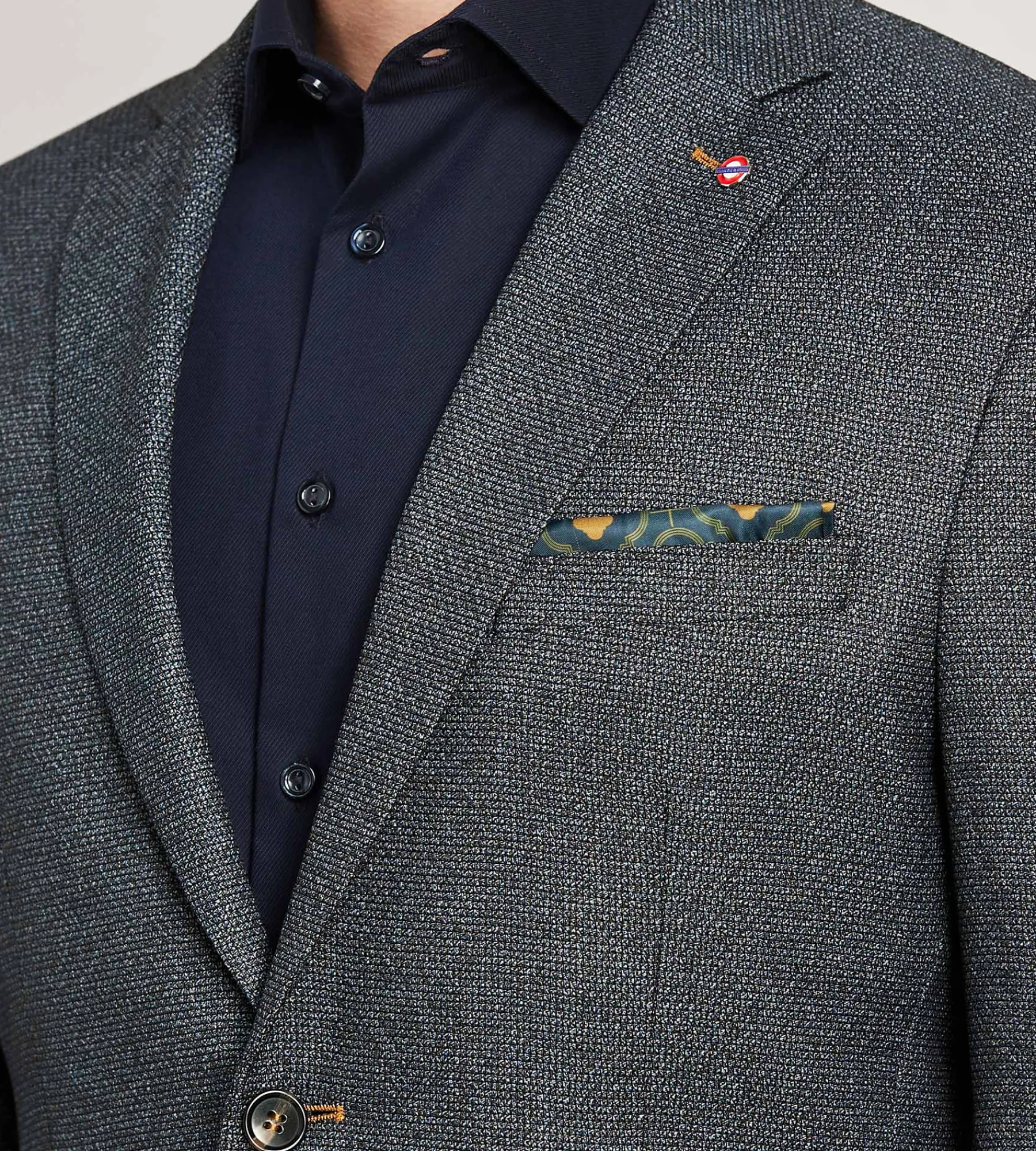 Jermyn & Bond Sport Jackets*Modern Fit Woven Neat Sport Jacket Navy