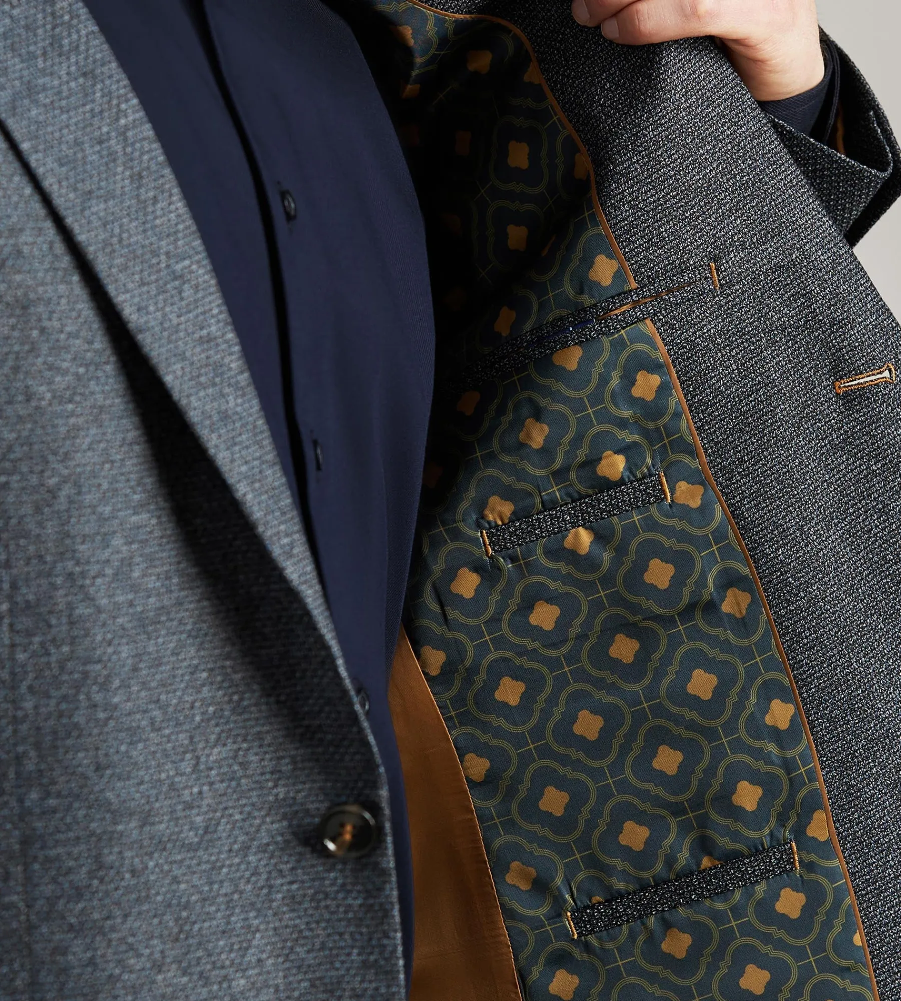 Jermyn & Bond Sport Jackets*Modern Fit Woven Neat Sport Jacket Navy