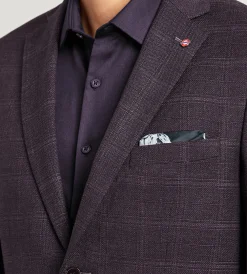 Jermyn & Bond Sport Jackets*Modern Fit Woven Plaid Sport Jacket Purple