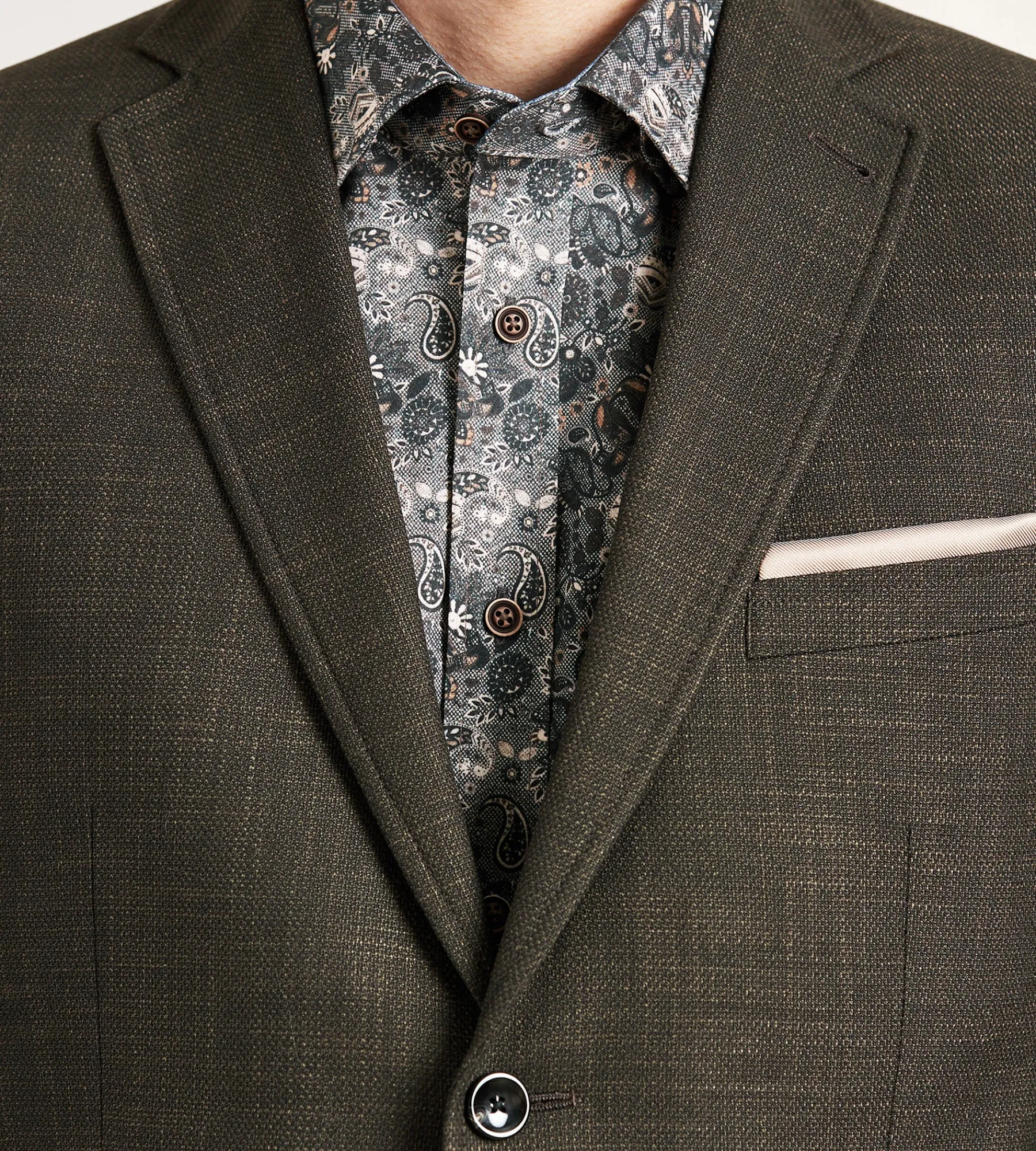 Hechter Paris Sport Jackets*Modern Fit Woven Texture Sport Jacket Brown