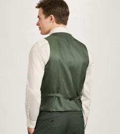 G Grafton Vests*Solid Suit Vest Olive
