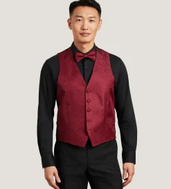 G Grafton Vests|Tuxedos*Paisley Tonal Suit Vest Royal blue