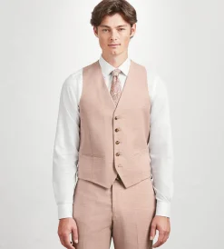 G Grafton Vests*Solid Suit Vest Pale rose