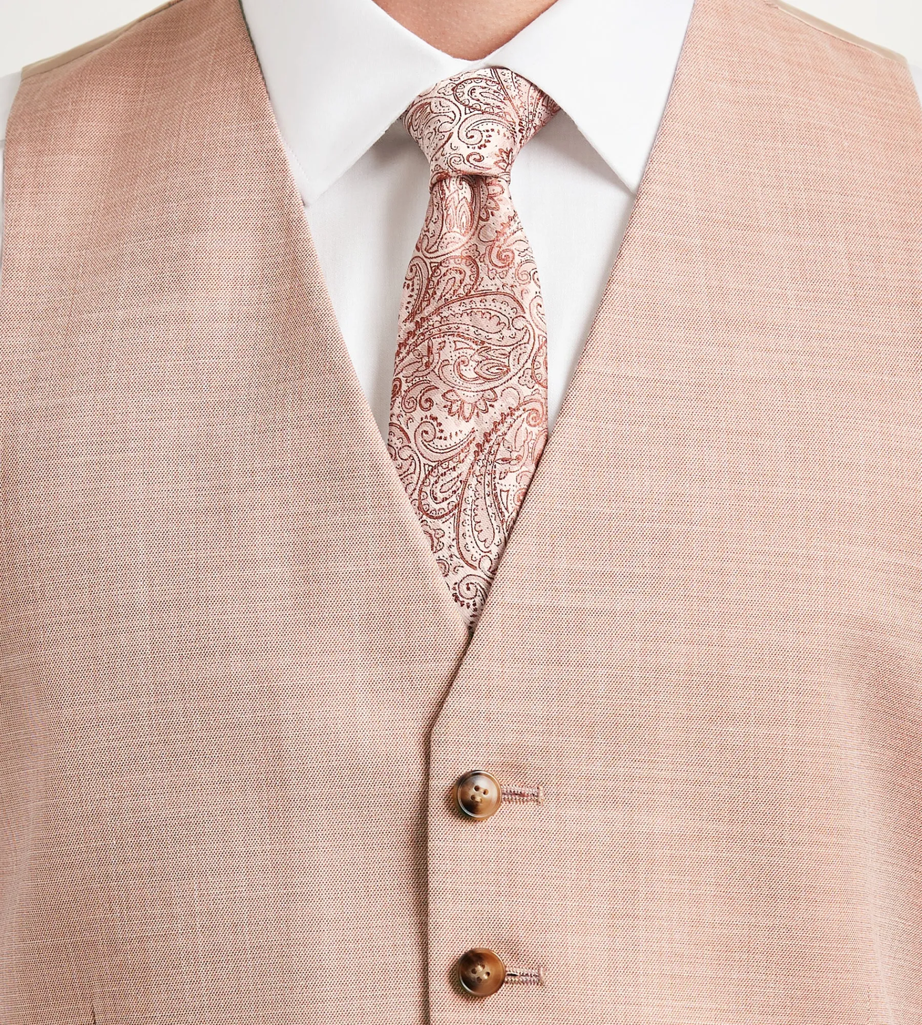 G Grafton Vests*Solid Suit Vest Pale rose