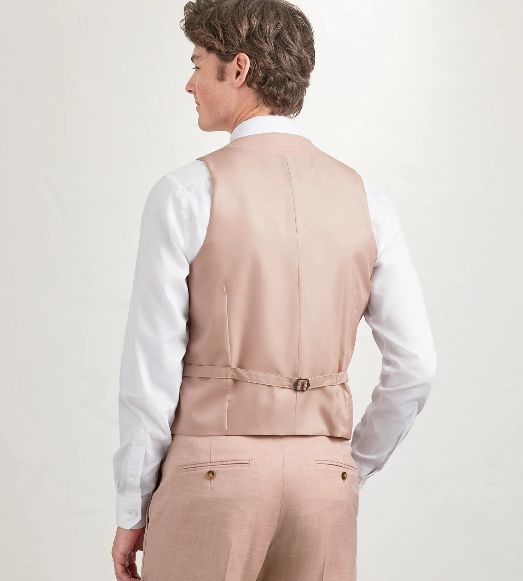 G Grafton Vests*Solid Suit Vest Pale rose