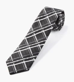 Bellissimo Ties*Plaid Tie Black