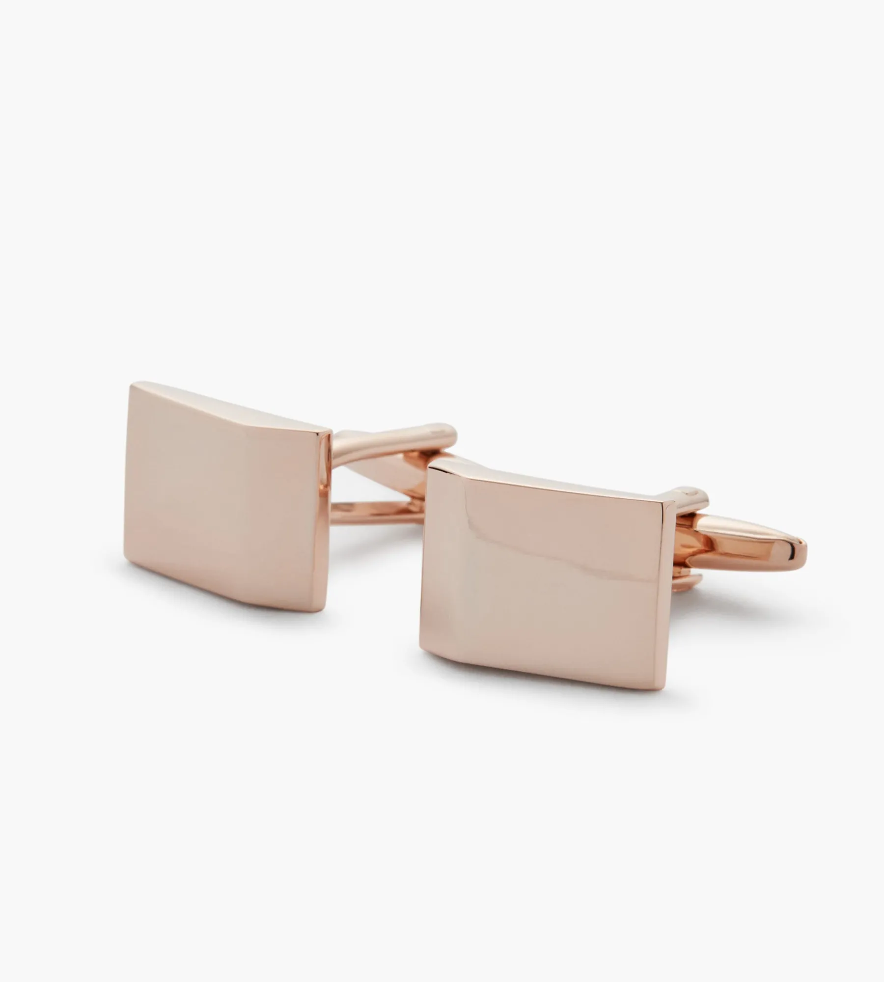 Tip Top Cuff Links & Tie Bars*Rectangle Cuff Links Rose gold