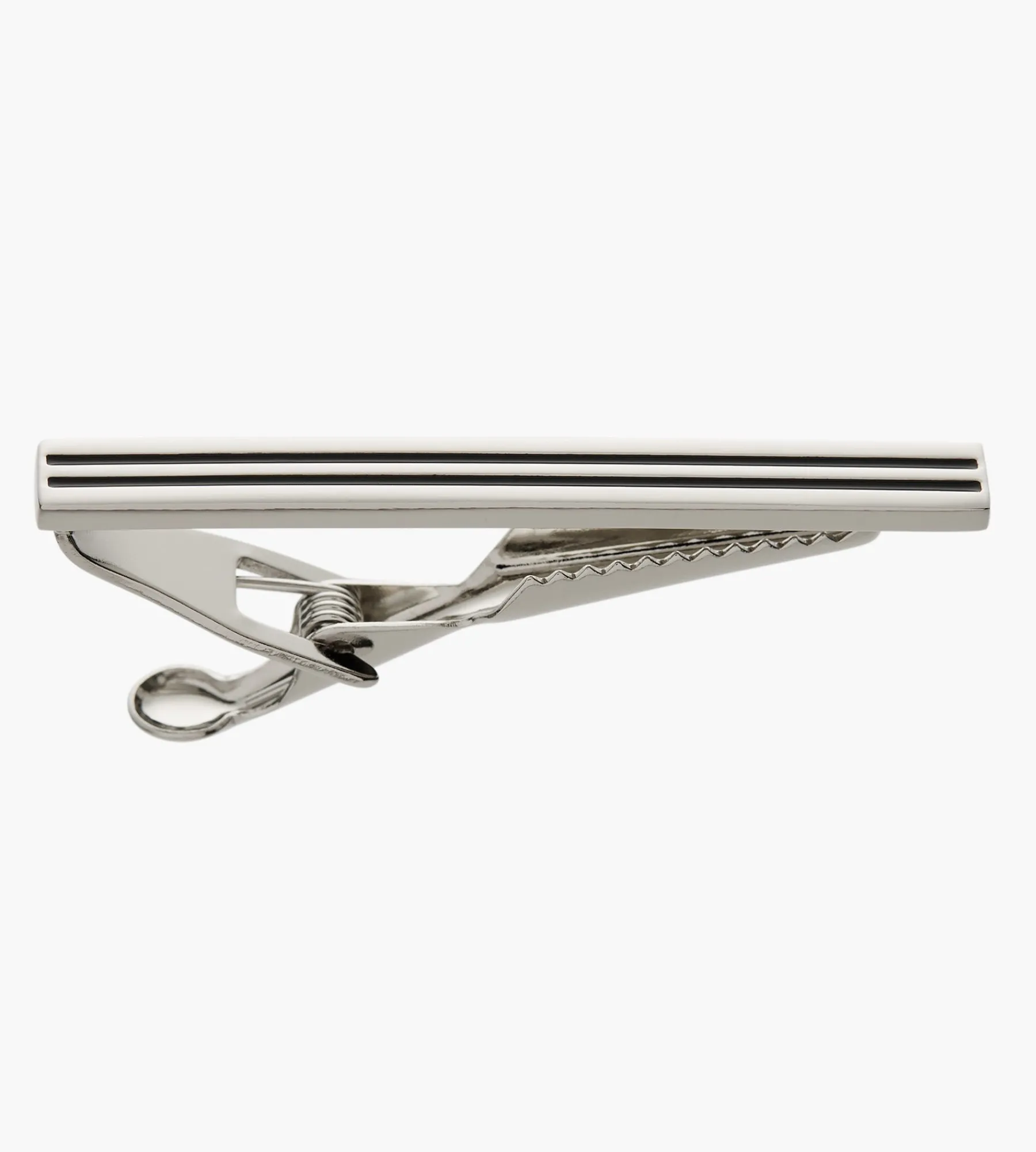 Tip Top Cuff Links & Tie Bars*Silver Stripe Tie Bar