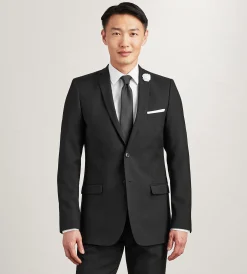 G Grafton Suit Separates*Slim Fit Solid Suit Black