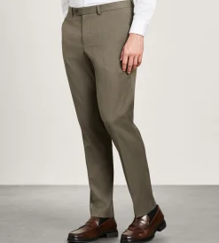 G Grafton Dress Pants|Dress Pants*Slim Fit Solid Suit Pants Brown