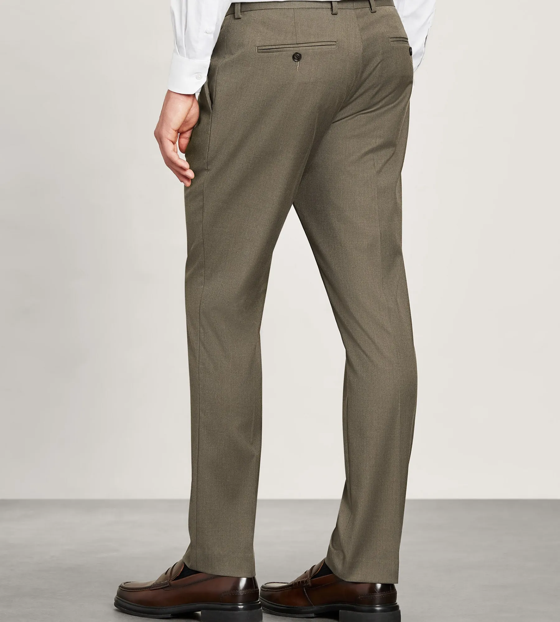 G Grafton Dress Pants|Dress Pants*Slim Fit Solid Suit Pants Brown