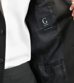 G Grafton Tuxedos|Suit Separates*Slim Fit Black Notch Lapel Solid Tuxedo