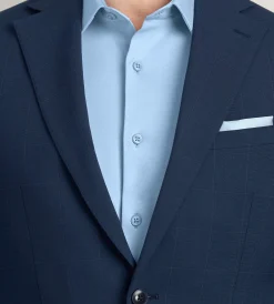 Michael Kors Suit Separates*Slim Fit Blue Windowpane Suit
