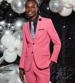 G Grafton Suit Separates*Slim Fit Bright Pink Solid Suit