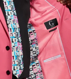G Grafton Suit Separates*Slim Fit Bright Pink Solid Suit