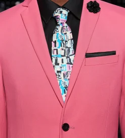 G Grafton Suit Separates*Slim Fit Bright Pink Solid Suit