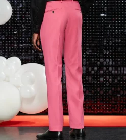 G Grafton Dress Pants|Dress Pants*Slim Fit Solid Suit Pants Bright pink