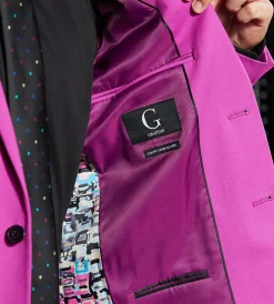 G Grafton Suit Separates*Slim Fit Bright Purple Solid Suit