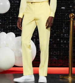 G Grafton Dress Pants|Dress Pants*Slim Fit Solid Suit Pants Bright yellow
