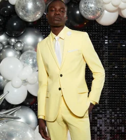 G Grafton Suit Separates*Slim Fit Bright Yellow Solid Suit