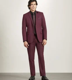 G Grafton Suit Separates*Slim Fit Burgundy Solid Suit