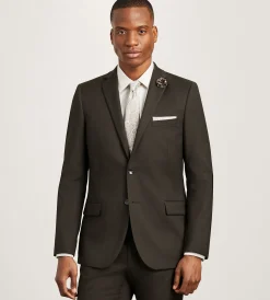 G Grafton Suit Separates*Slim Fit Dark Brown Solid Suit