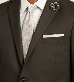 G Grafton Suit Separates*Slim Fit Dark Brown Solid Suit