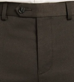 G Grafton Dress Pants|Dress Pants*Slim Fit Solid Suit Pants Dark brown