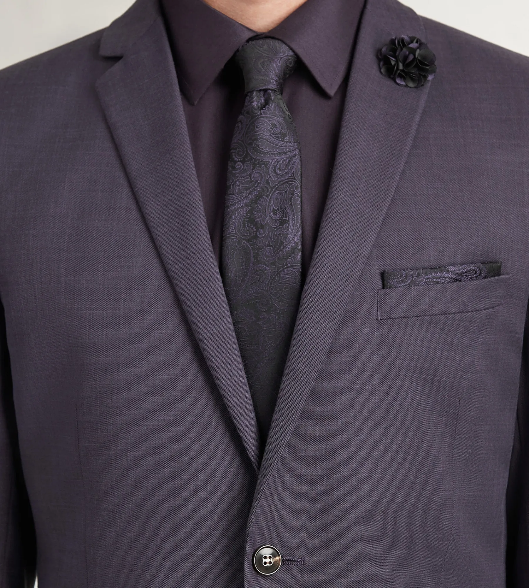 G Grafton Suit Separates*Slim Fit Deep Purple Solid Suit