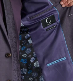 G Grafton Suit Separates*Slim Fit Deep Purple Solid Suit