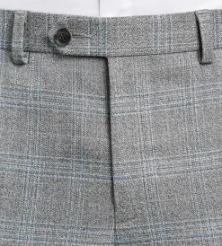 G Grafton Dress Pants|Dress Pants*Slim Fit Plaid Suit Pants Grey