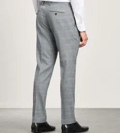 G Grafton Dress Pants|Dress Pants*Slim Fit Plaid Suit Pants Grey