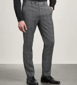 Michael Kors Dress Pants|Dress Pants*Slim Fit Plaid Suit Pants Grey