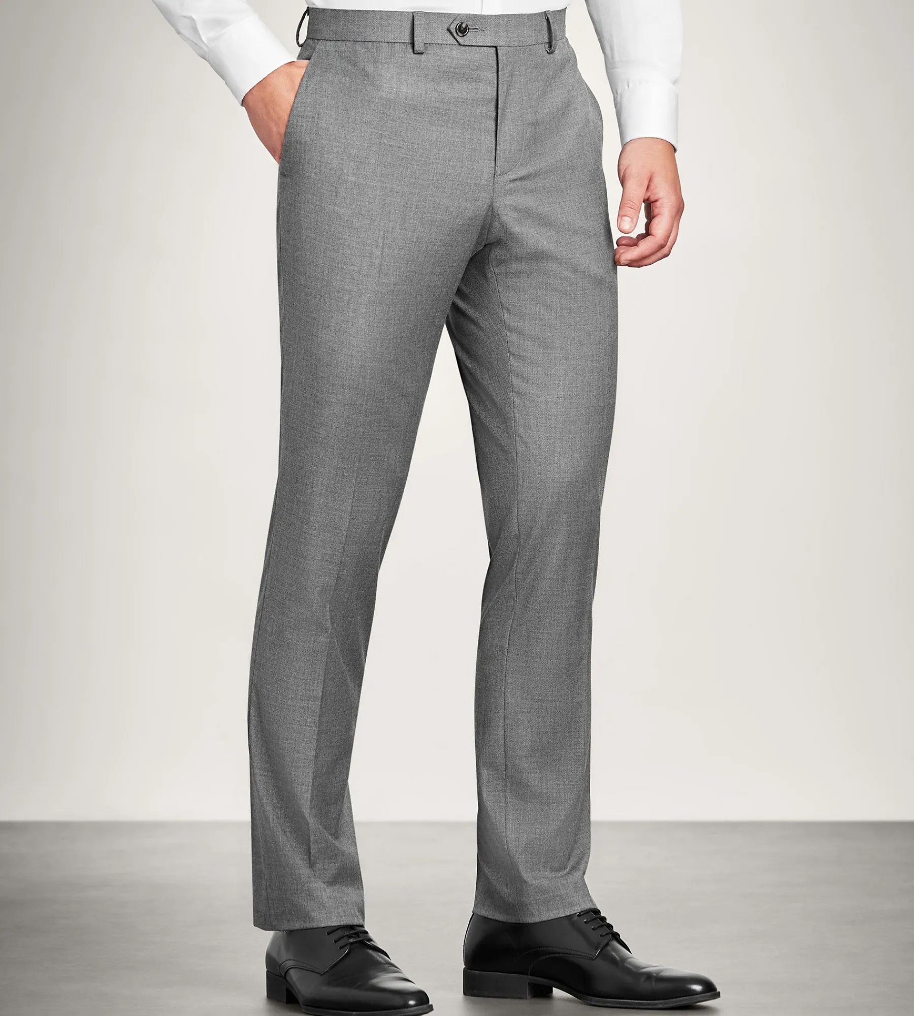 G Grafton Dress Pants|Dress Pants*Slim Fit Solid Suit Pant Grey