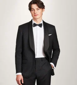 G Grafton Tuxedos|Suit Separates*Slim Fit Leaf Jacquard Tuxedo