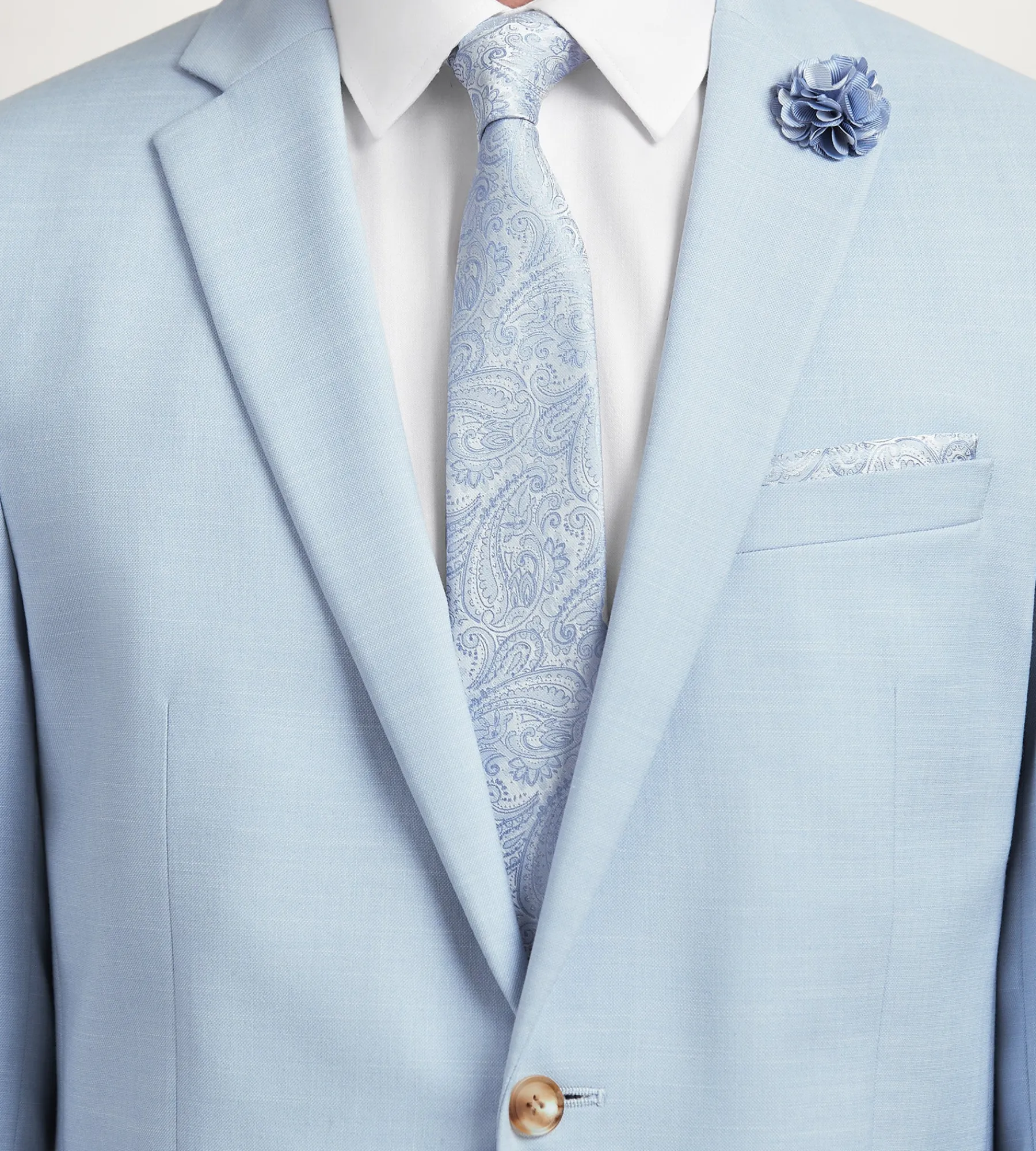 G Grafton Suit Separates*Slim Fit Light Blue Solid Suit