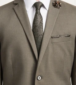 G Grafton Suit Separates*Slim Fit Light Brown Solid Suit