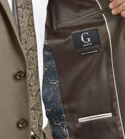 G Grafton Suit Separates*Slim Fit Light Brown Solid Suit