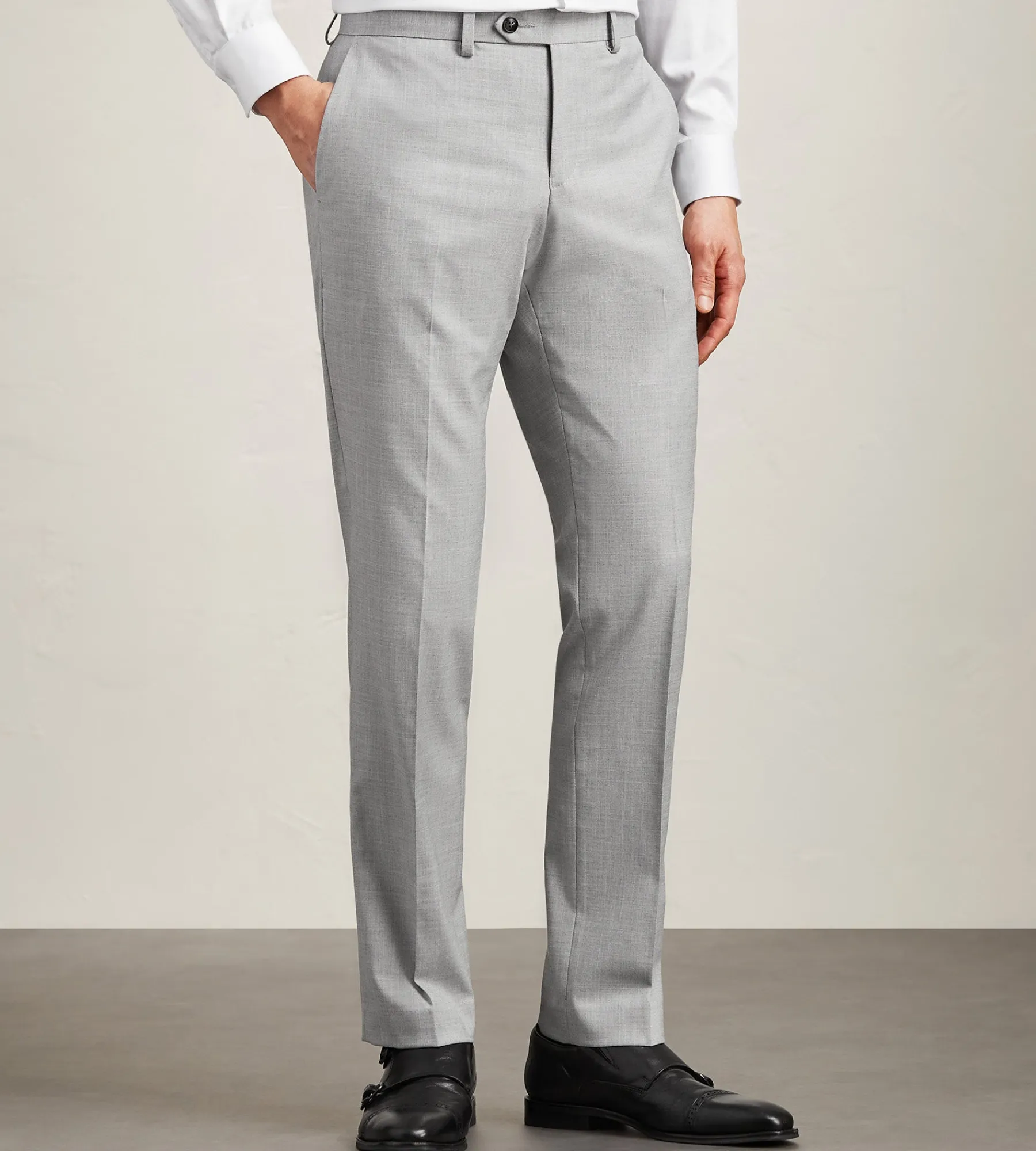 G Grafton Dress Pants|Dress Pants*Slim Fit Solid Suit Pant Light grey