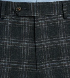 G Grafton Dress Pants|Dress Pants*Slim Fit Plaid Suit Pants Navy