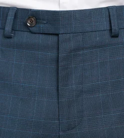 G Grafton Dress Pants|Dress Pants*Slim Fit Plaid Suit Pants Navy