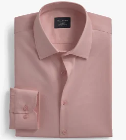 Bellissimo Dress Shirts*Slim Fit Non- Iron Stretch Sateen Dress Shirt Dusty rose
