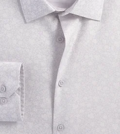 Bellissimo Dress Shirts*Slim Fit Non-Iron Printed Sateen Dress Shirt Pale purple