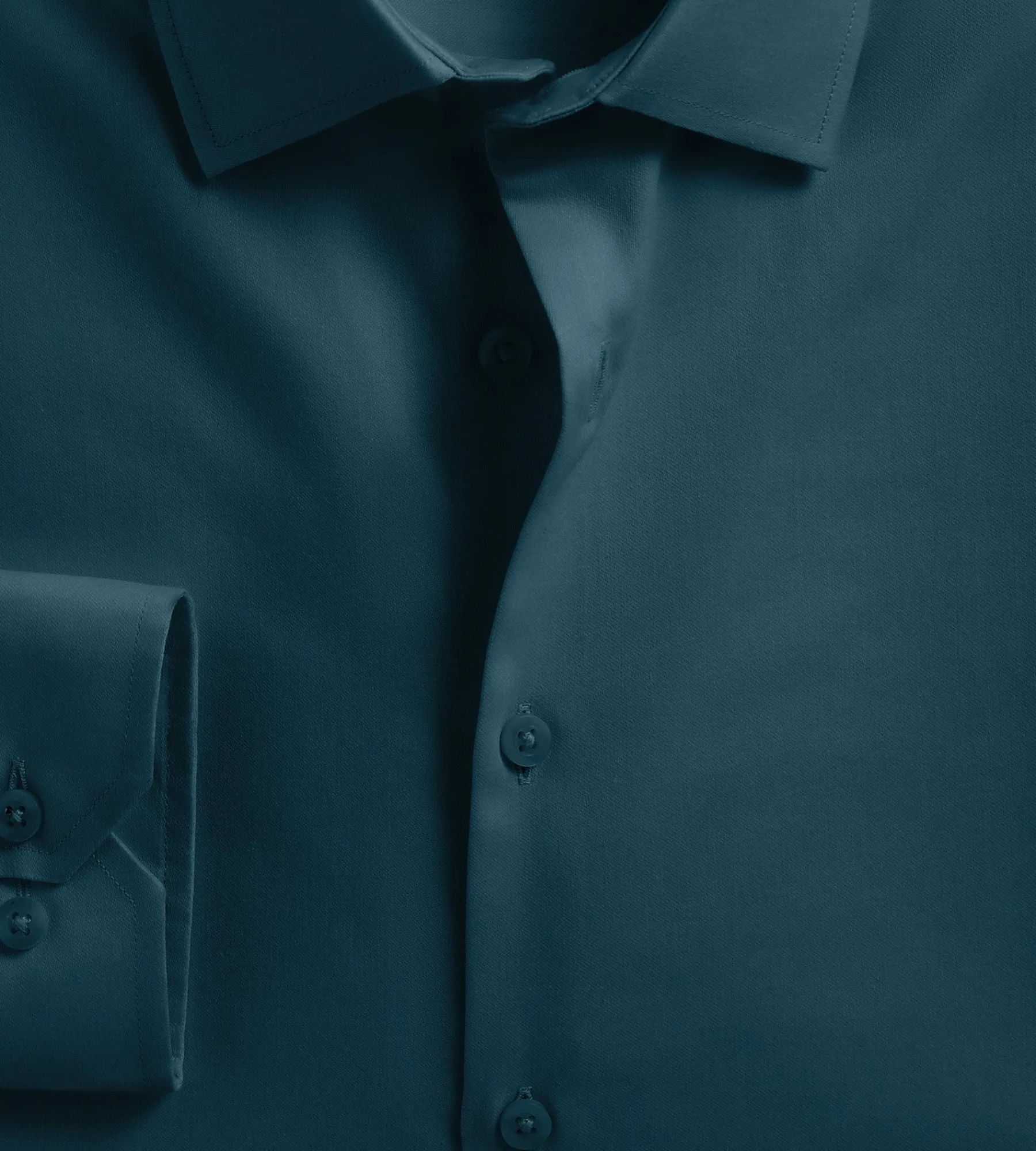 Bellissimo Dress Shirts*Slim Fit Non-Iron Sateen Dress Shirt Dark teal